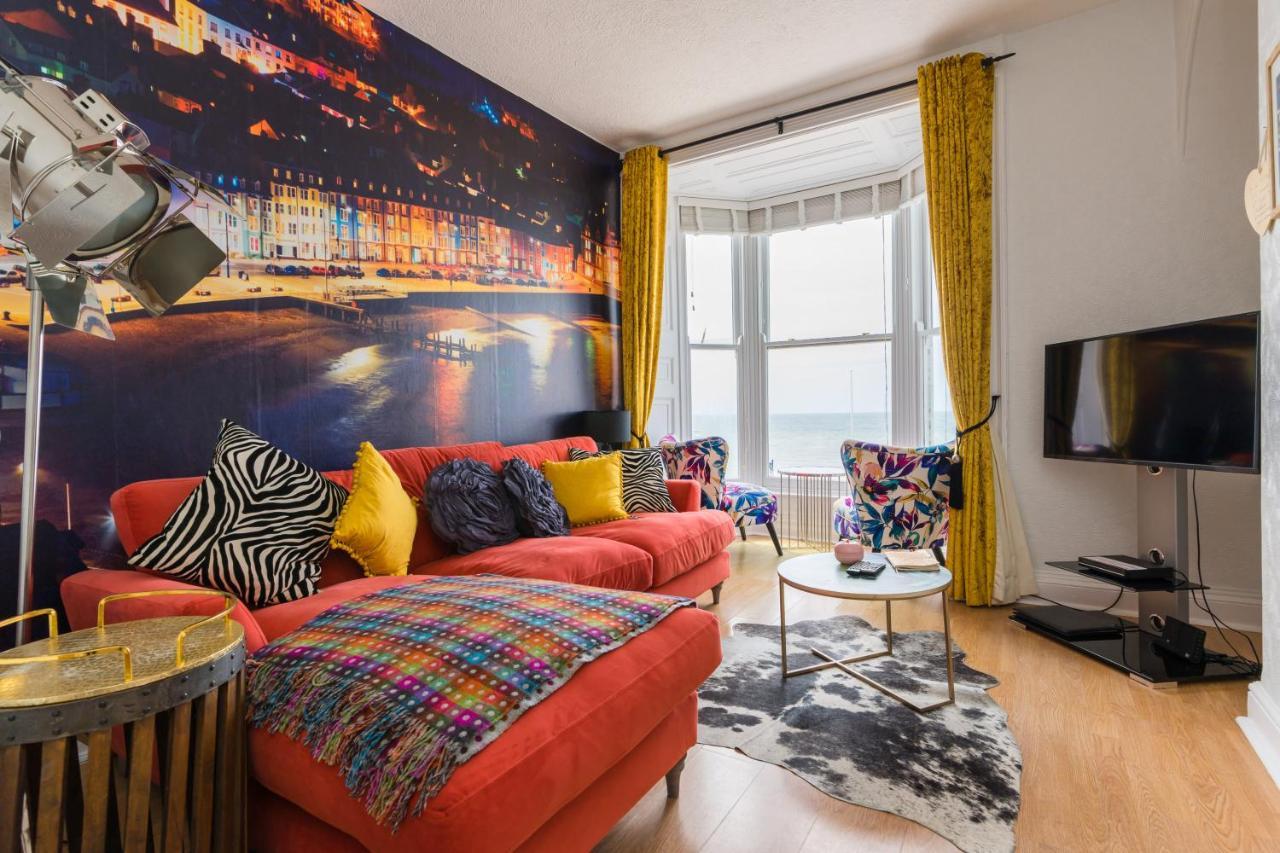 Sea View Ar Lan Y Mor Luxury Apartment 애버리스트위스 외부 사진